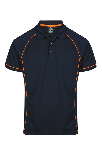 NAVY/ORANGE - Endeavour Mens Polos