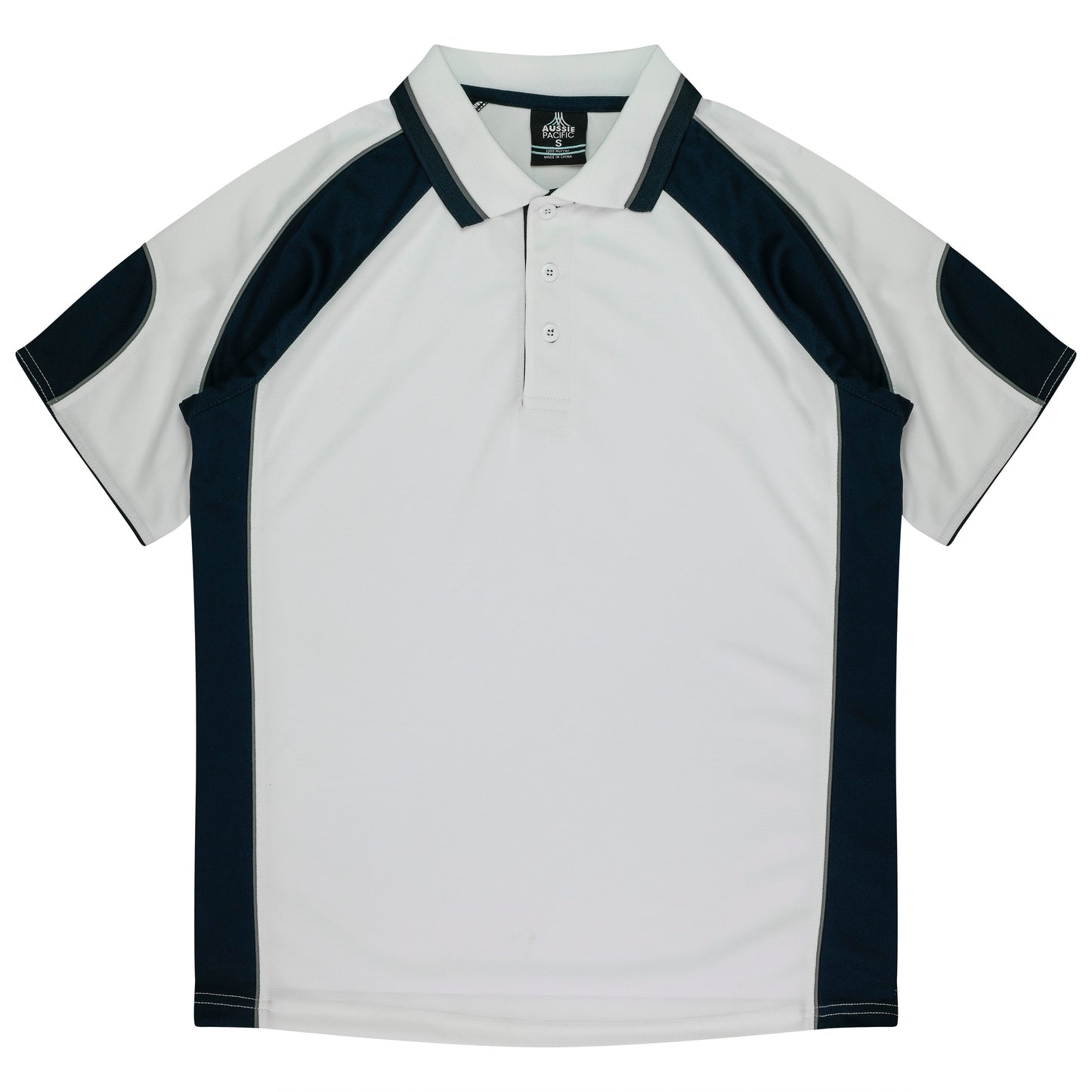 WHITE/NAVY - Murray Kids Polos