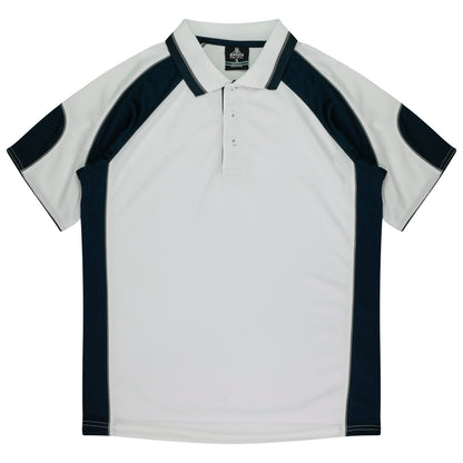 WHITE/NAVY - Murray Kids Polos