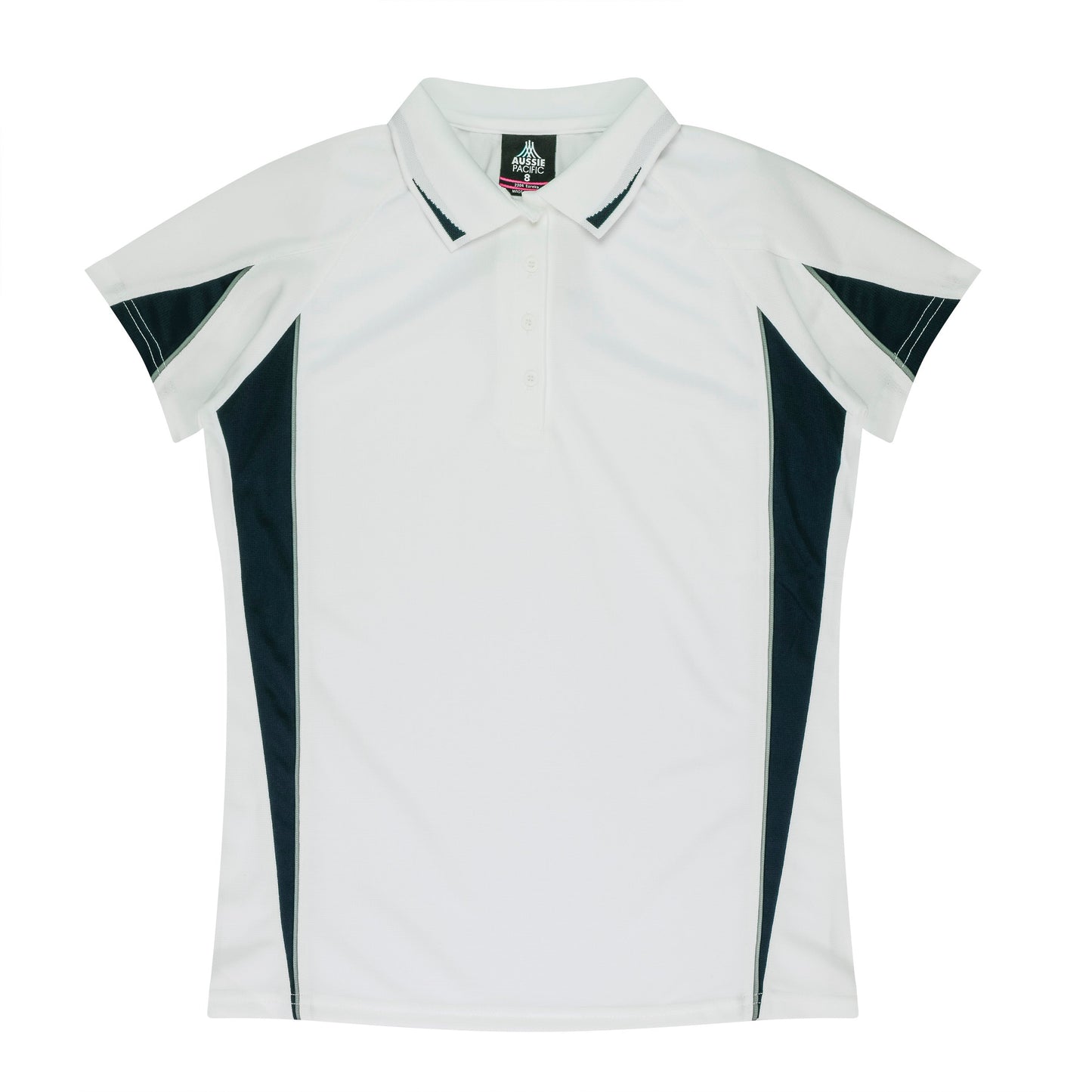 WHITE/NAVY - Eureka Lady Polos