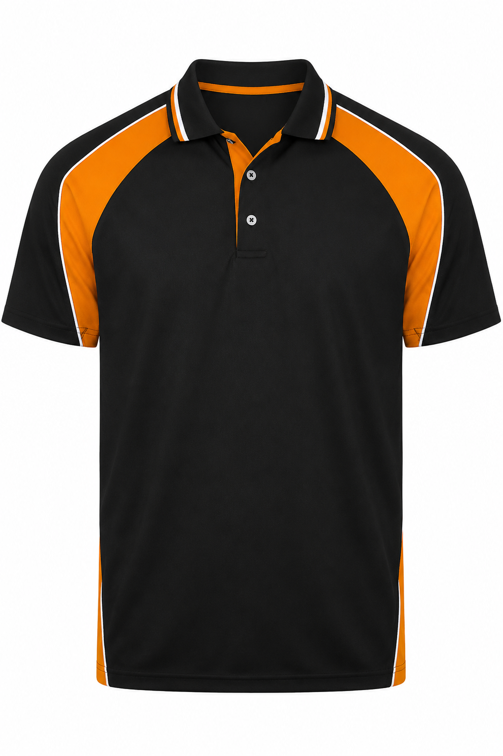 BLACK/ELECTRIC ORANGE/WHITE - Panorama Kids Polos