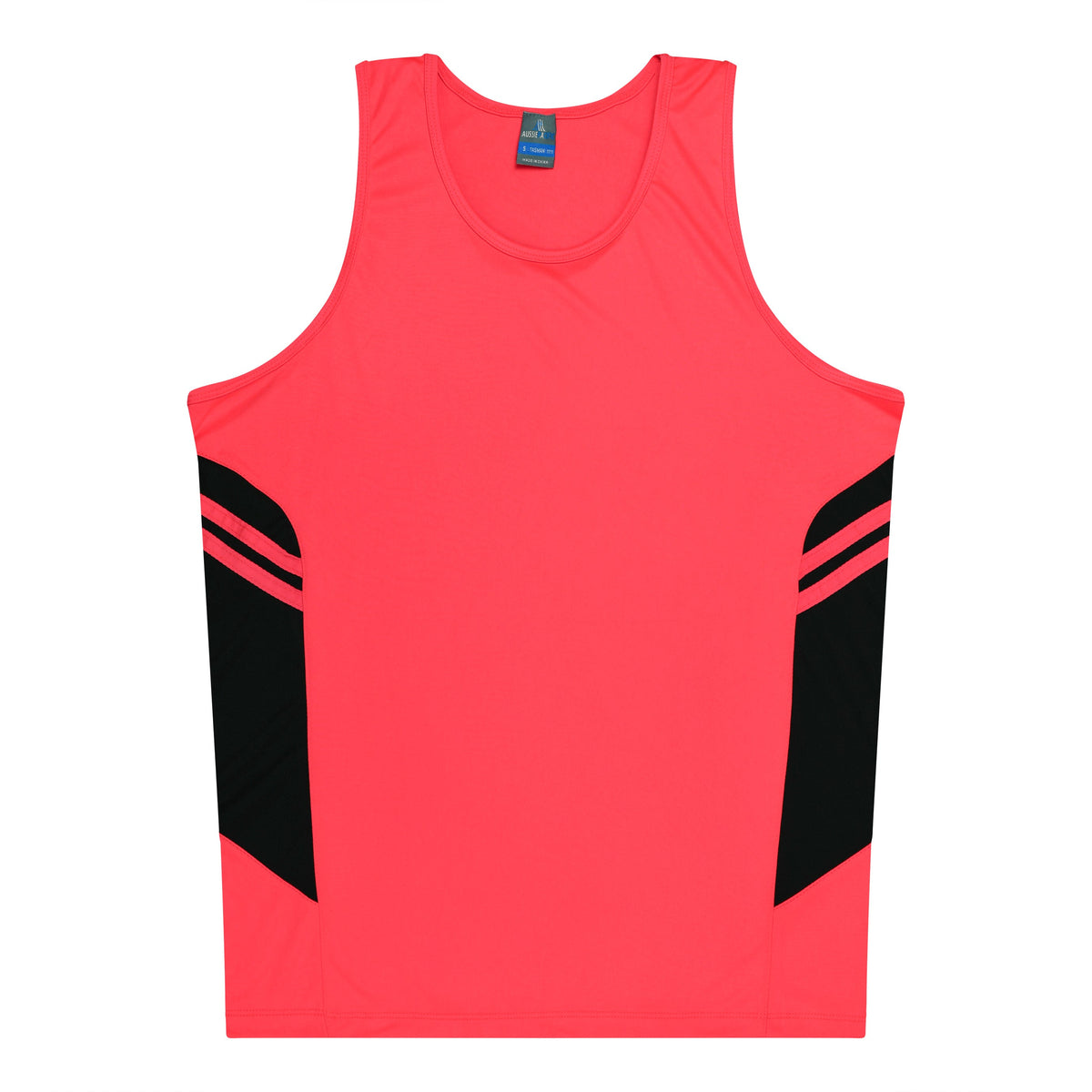 NEON PINK/BLACK - Tasman Kids Singlets