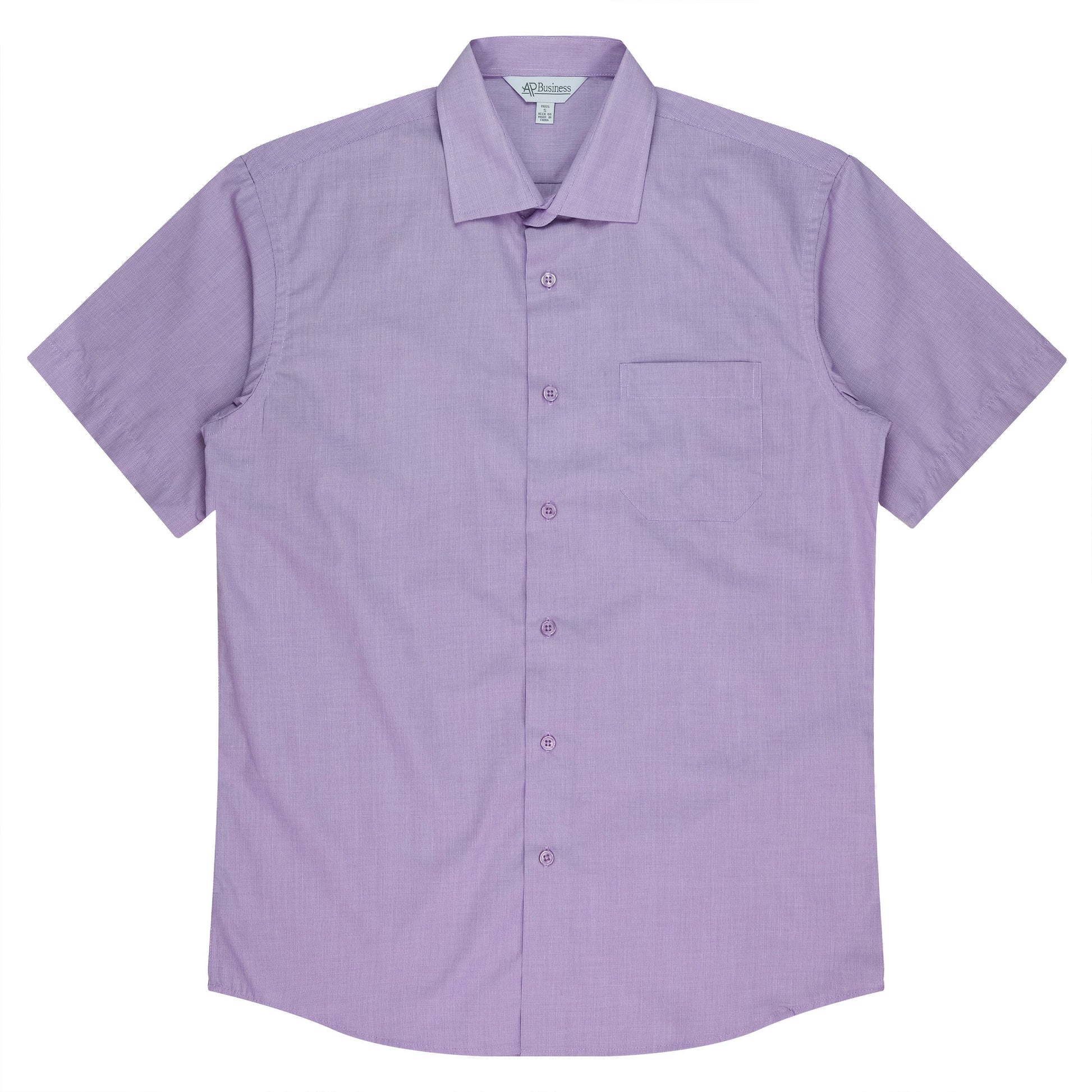 MAUVE - Grange Mens Shirt Short Sleeve