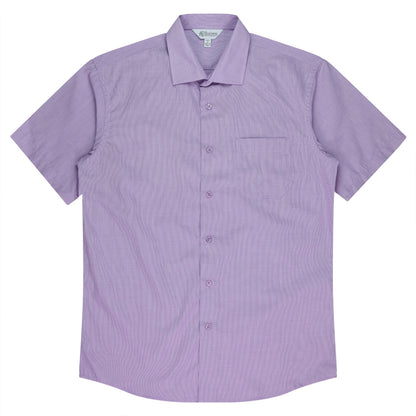 MAUVE - Grange Mens Shirt Short Sleeve