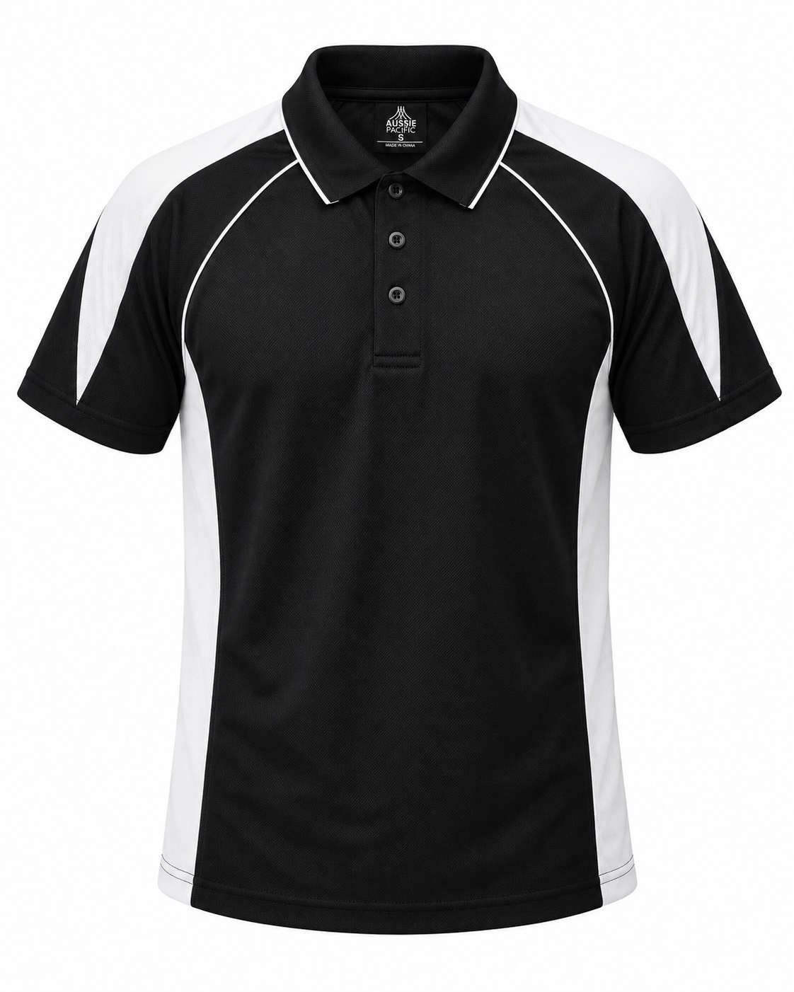 BLACK/WHITE - Premier Mens Polos