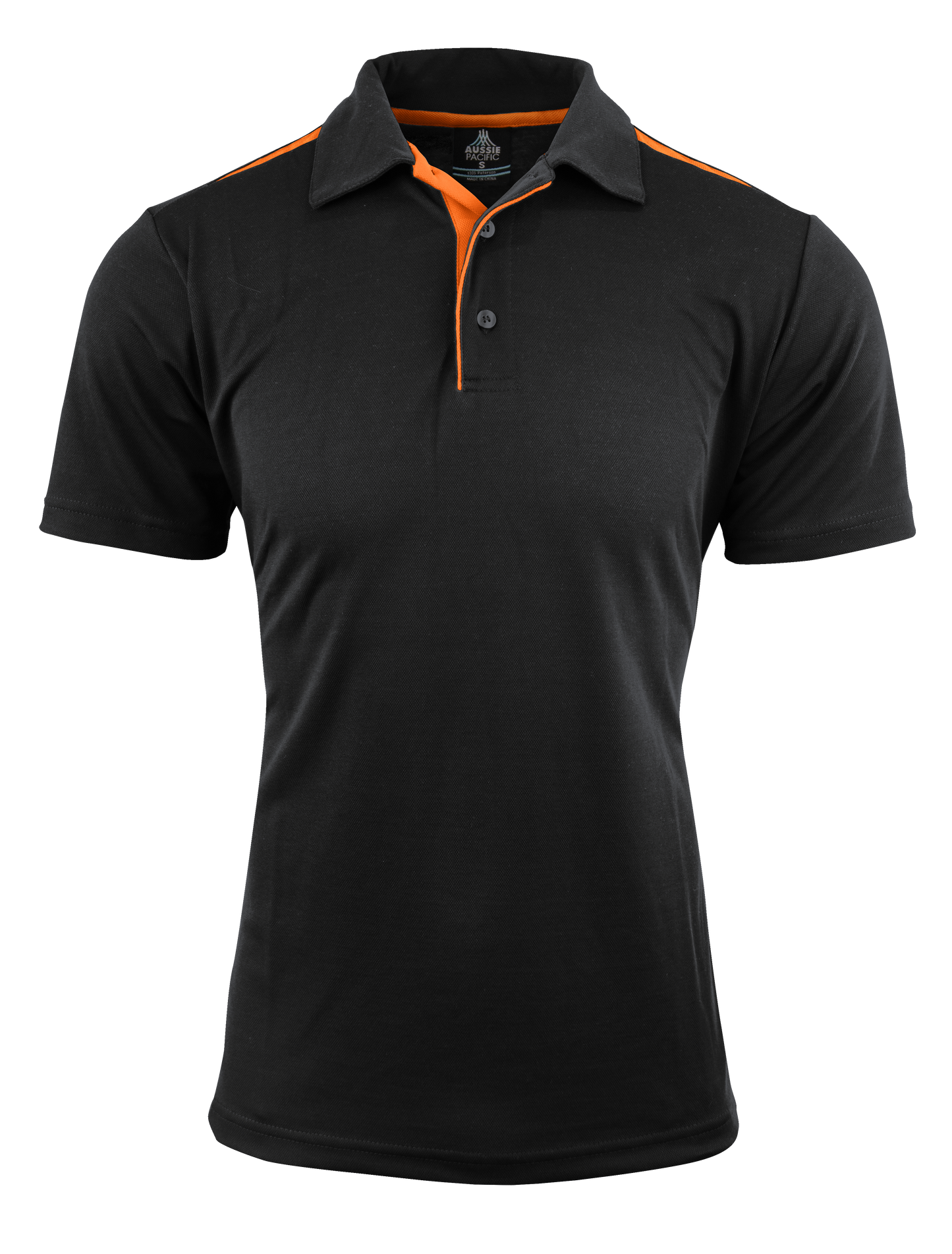 BLACK/ORANGE - Paterson Mens Polos