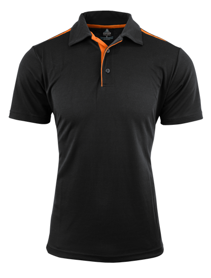 BLACK/ORANGE - Paterson Mens Polos