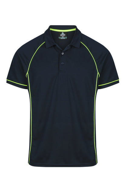 NAVY/GREEN - Endeavour Mens Polos