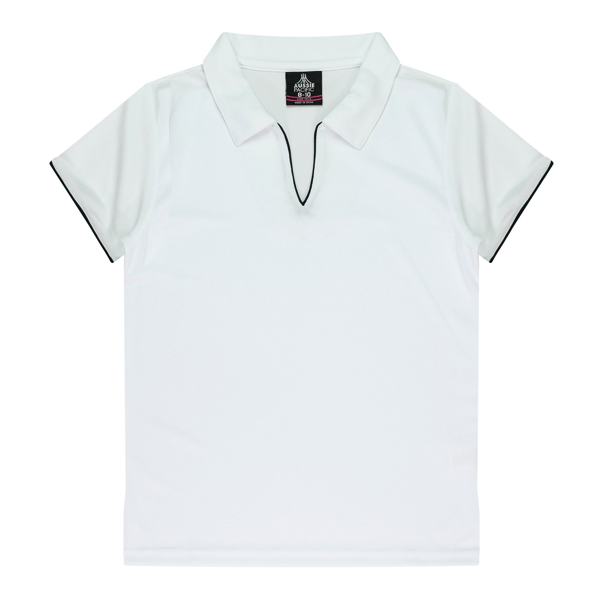 WHITE/NAVY - Yarra Lady Polos