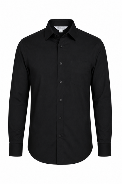 Black - Mosman Mens Shirt Long Sleeve