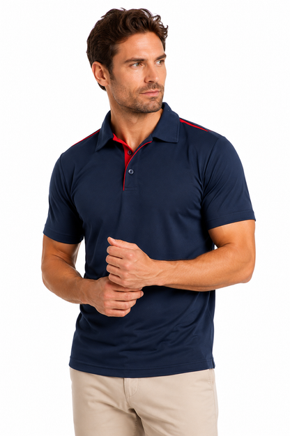 MAROON/GOLD - Paterson Mens Polos
