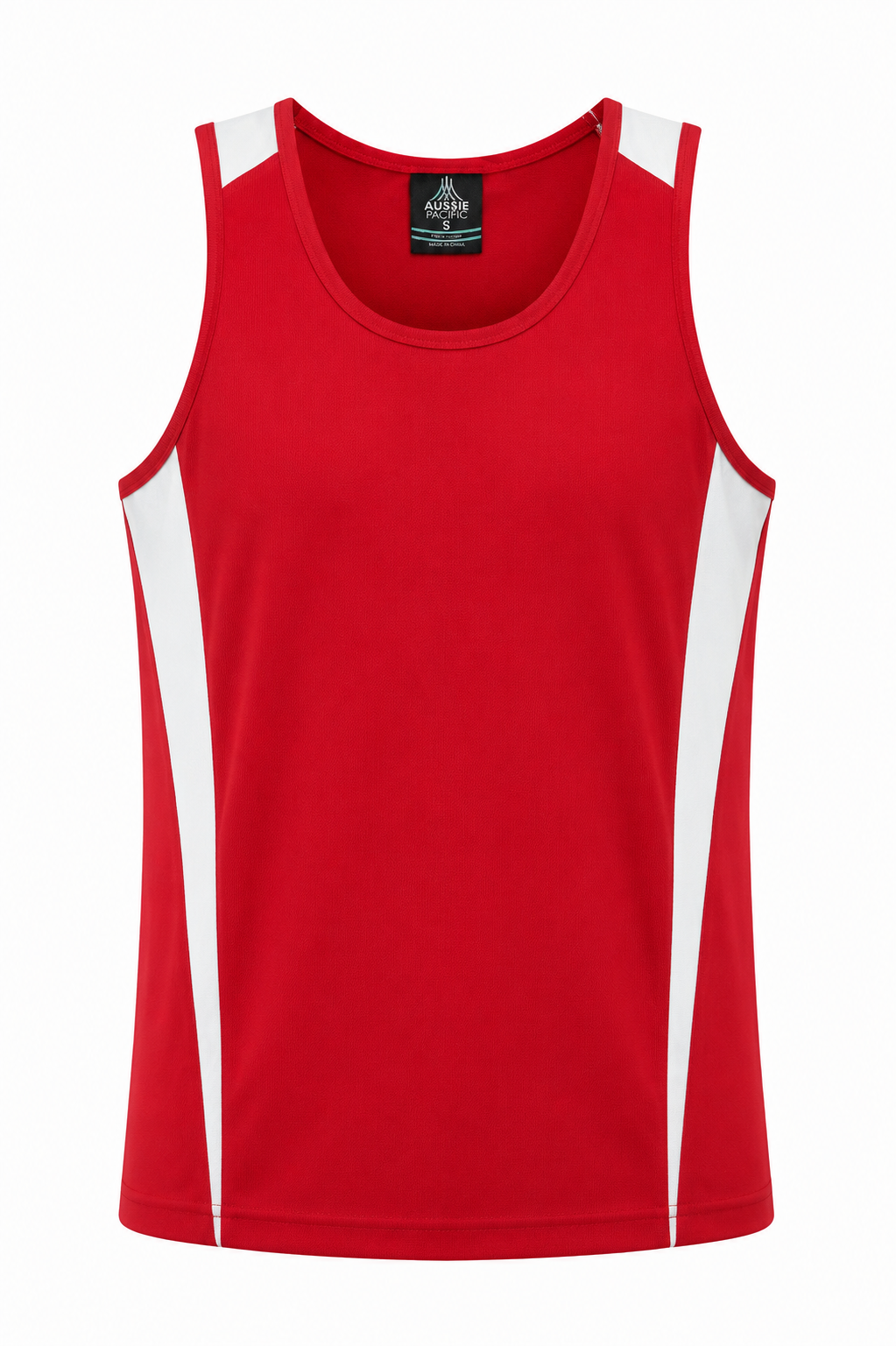 RED/WHITE - Eureka Mens Singlets