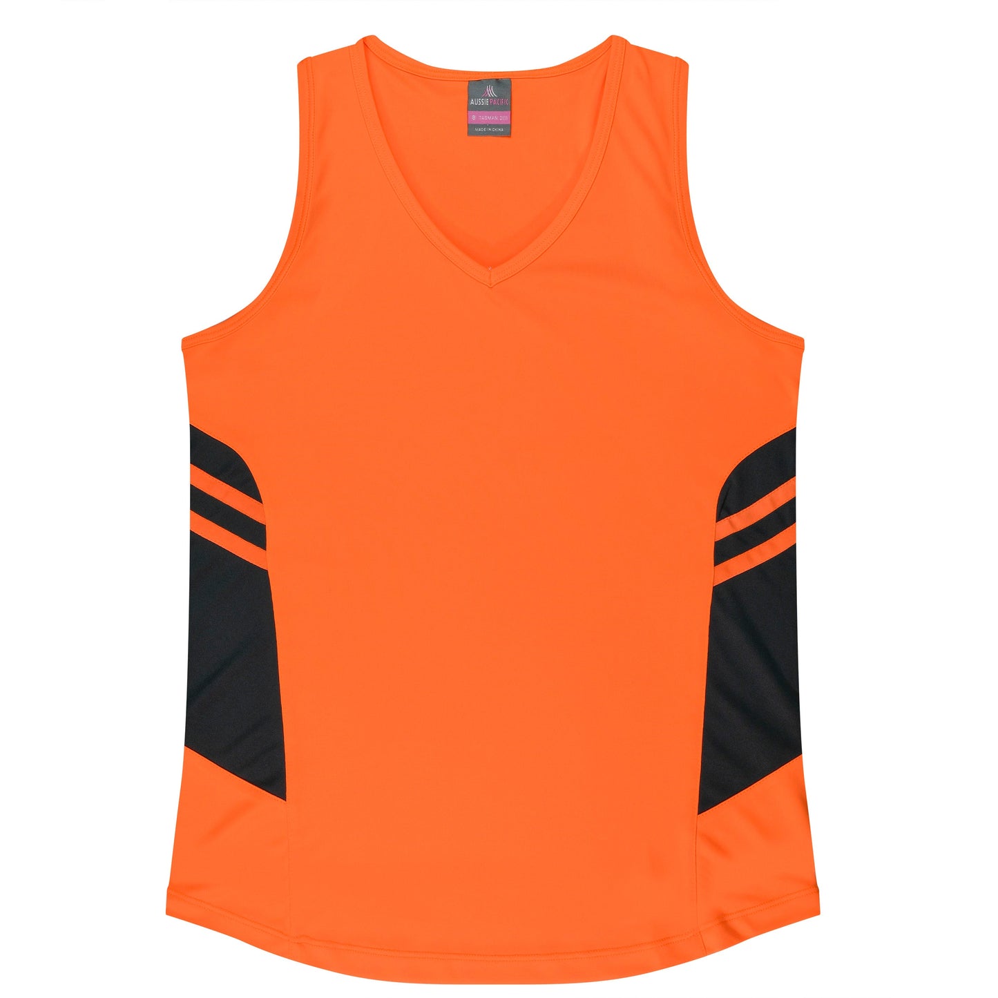 NEON ORANGE/SLATE - Tasman Lady Singlets