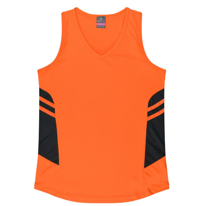 NEON ORANGE/SLATE - Tasman Lady Singlets