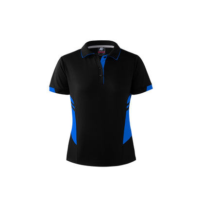 BLACK/CYAN - Tasman Lady Polos
