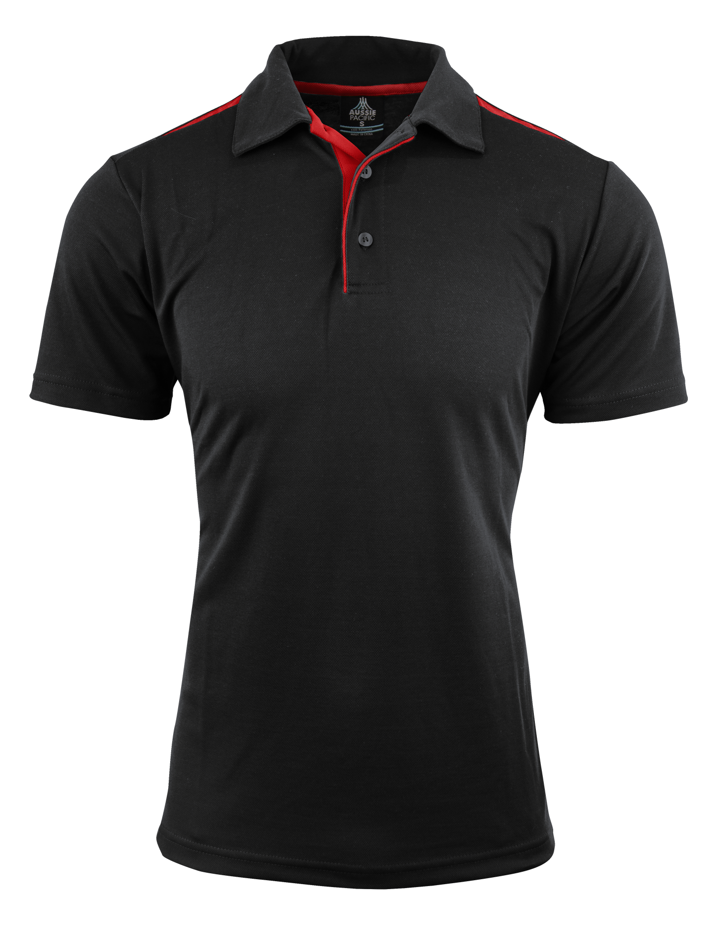 BLACK/RED - Paterson Mens Polos