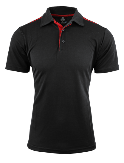 BLACK/RED - Paterson Mens Polos