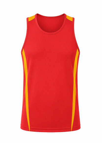 RED/GOLD - Eureka Mens Singlets