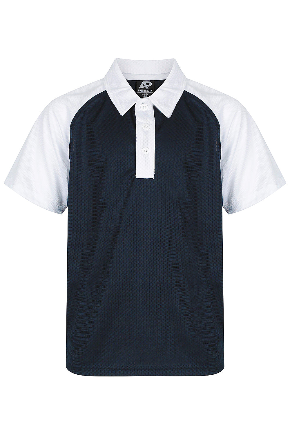 NAVY/WHITE - Manly Kids Polos