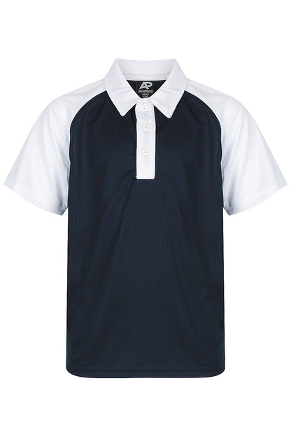 NAVY/WHITE - Manly Kids Polos