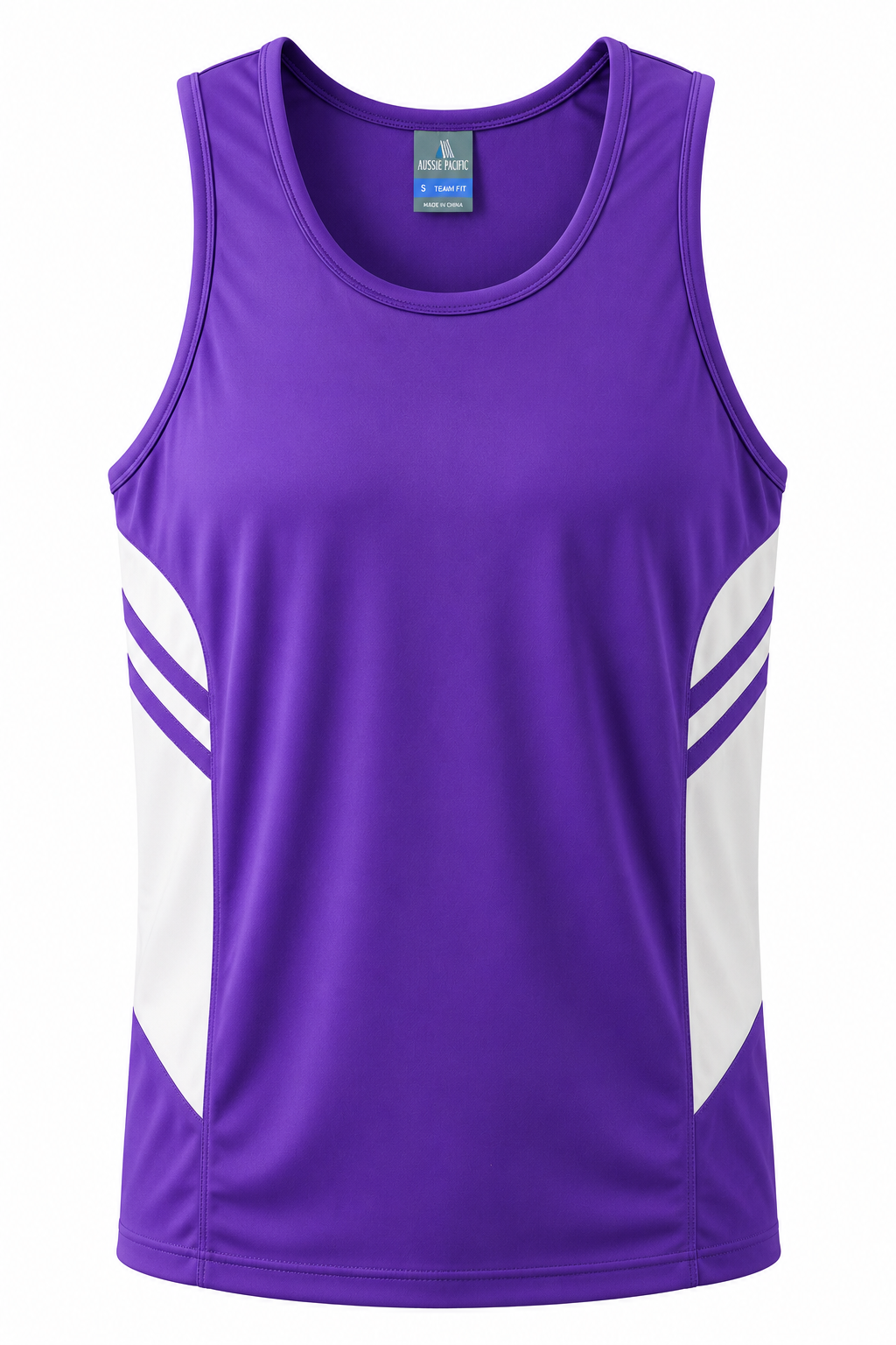 PURPLE/WHITE - Tasman Mens Singlets