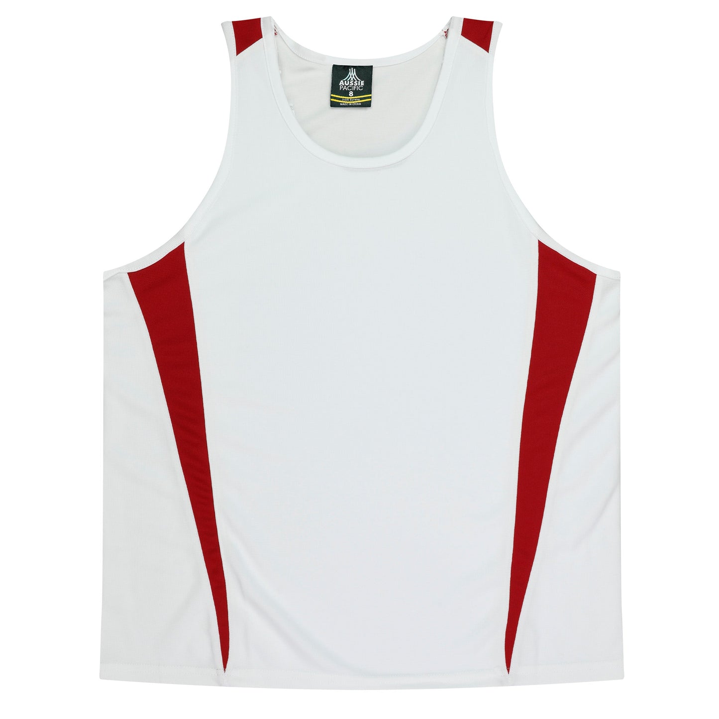 WHITE/RED - Eureka Kids Singlets