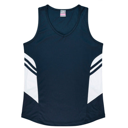 NAVY/WHITE - Tasman Lady Singlets