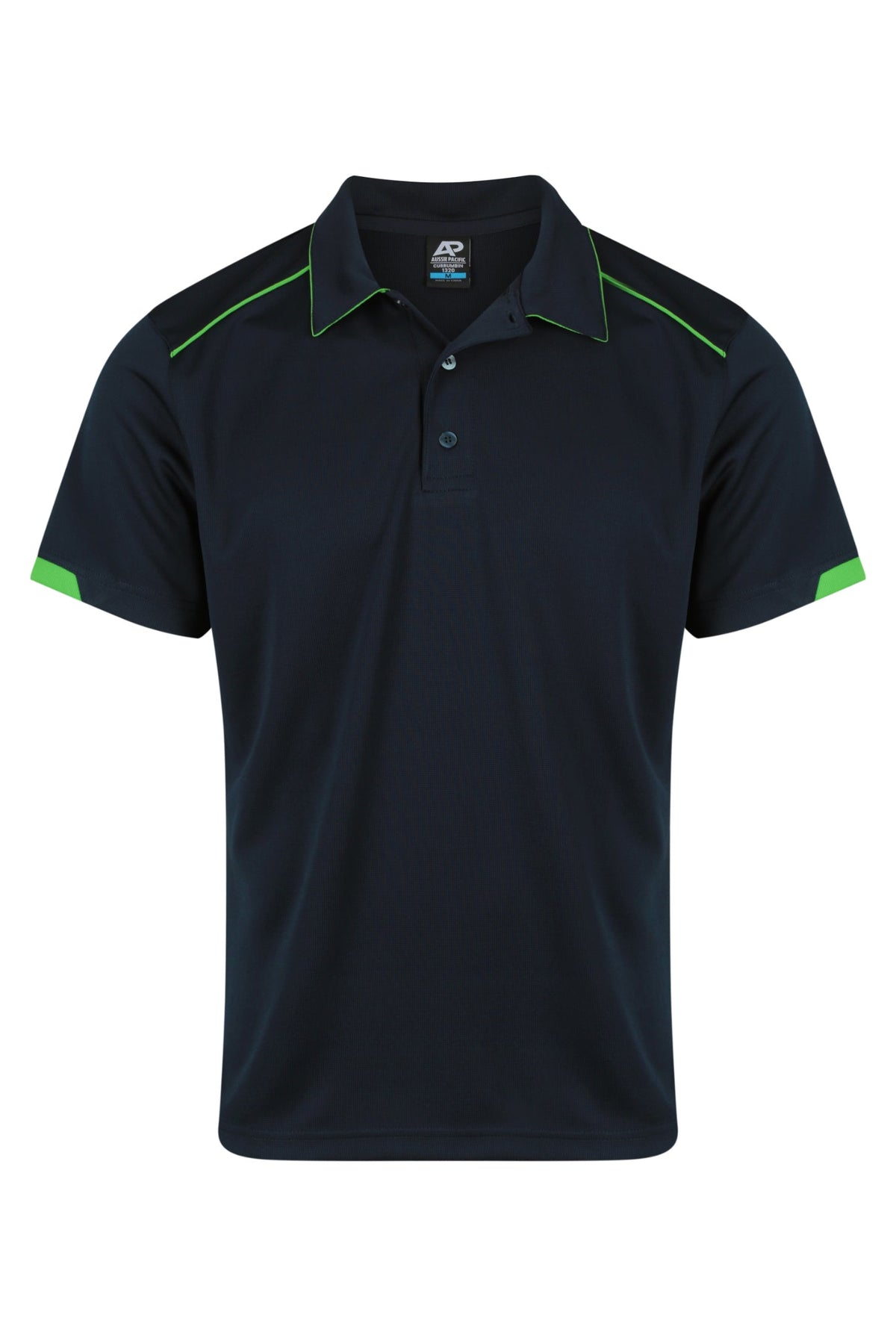 NAVY/KAWA GREEN - Currumbin Mens Polos