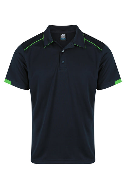 NAVY/KAWA GREEN - Currumbin Mens Polos