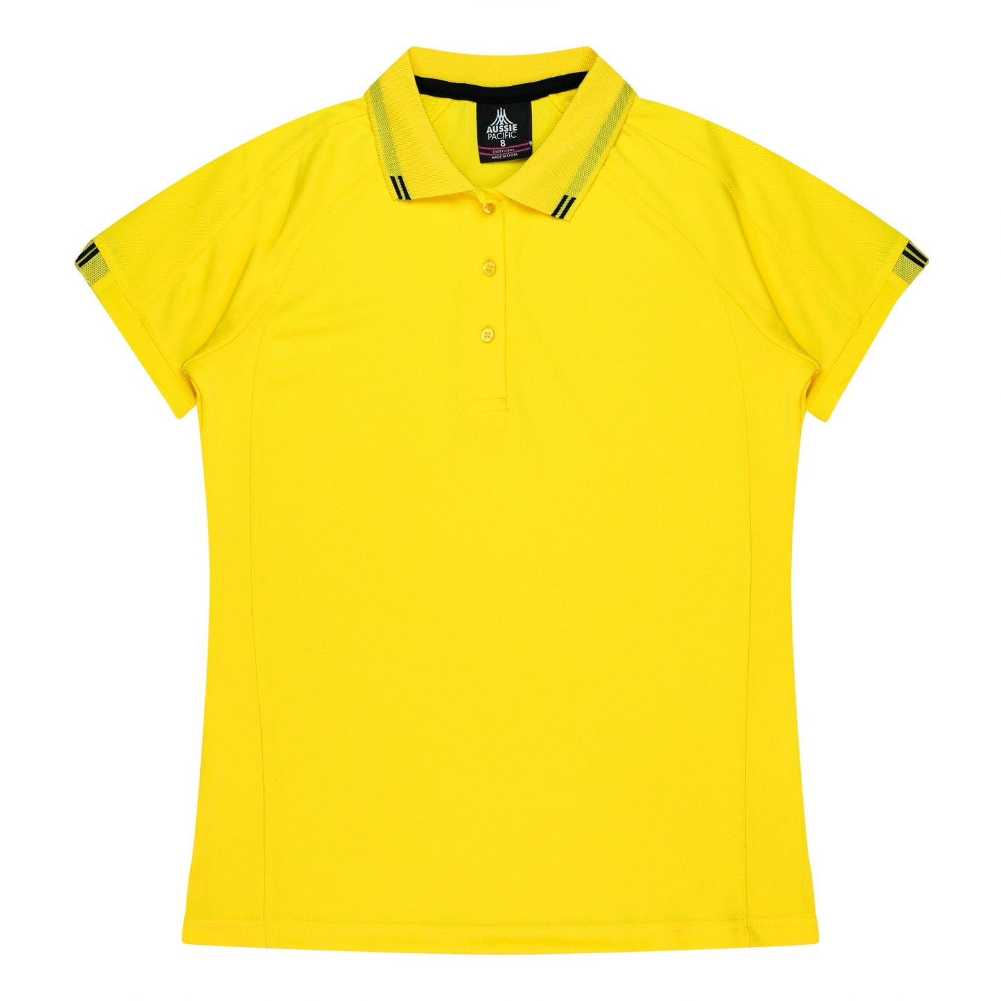 CANARY/BLACK - Flinders Lady Polos