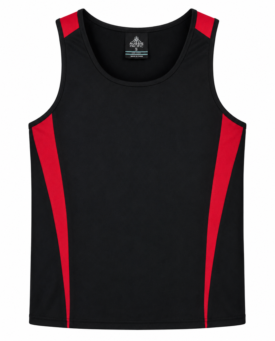BLACK/RED - Eureka Mens Singlets