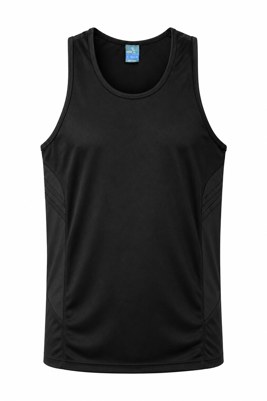 Black - Tasman Mens Singlets