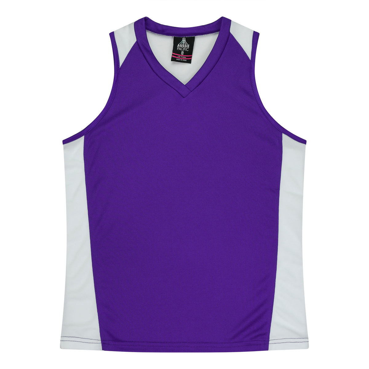 PURPLE/WHITE - Premier Lady Singlets
