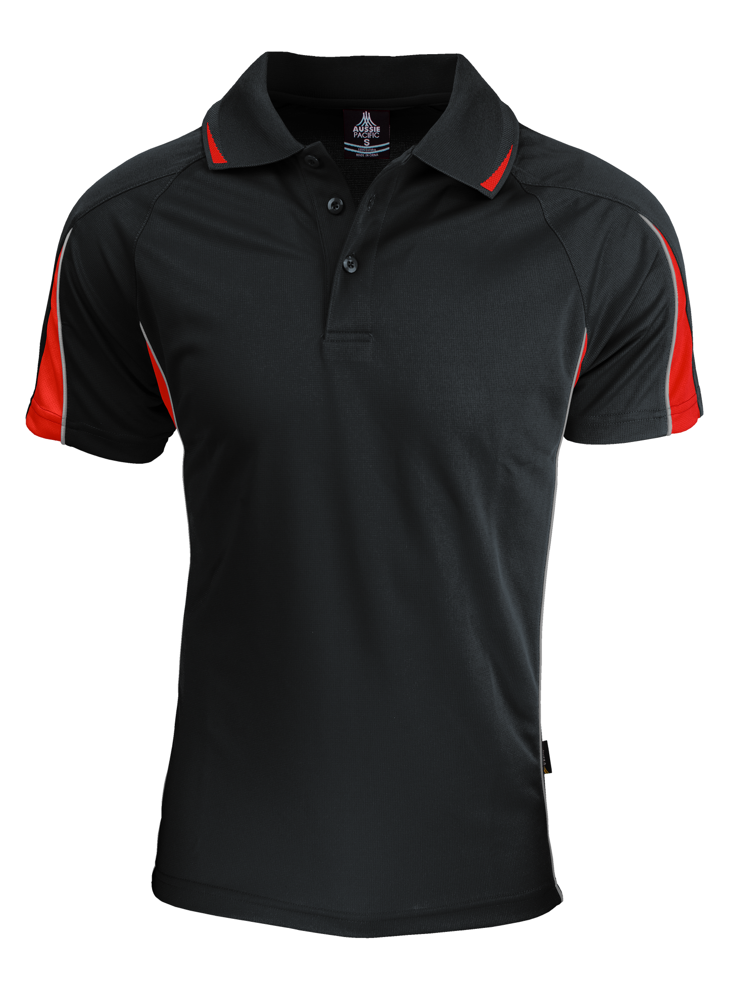 BLACK/RED - Eureka Mens Polos