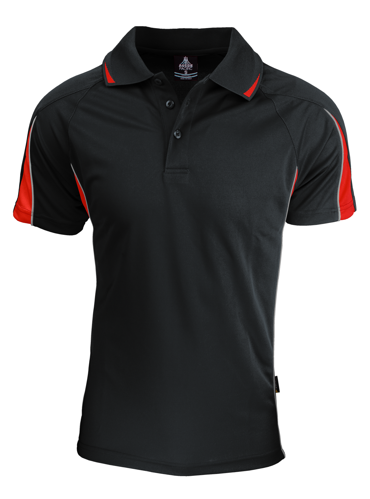 BLACK/RED - Eureka Mens Polos