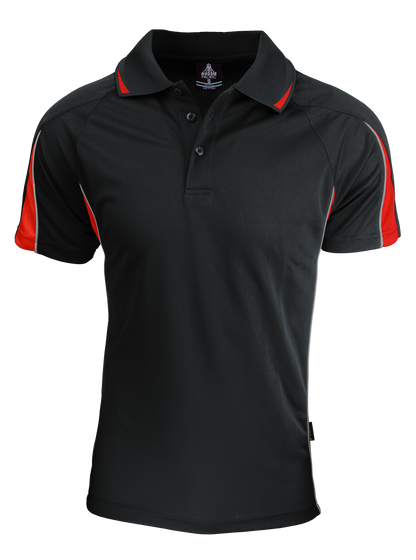 BLACK/RED - Eureka Mens Polos