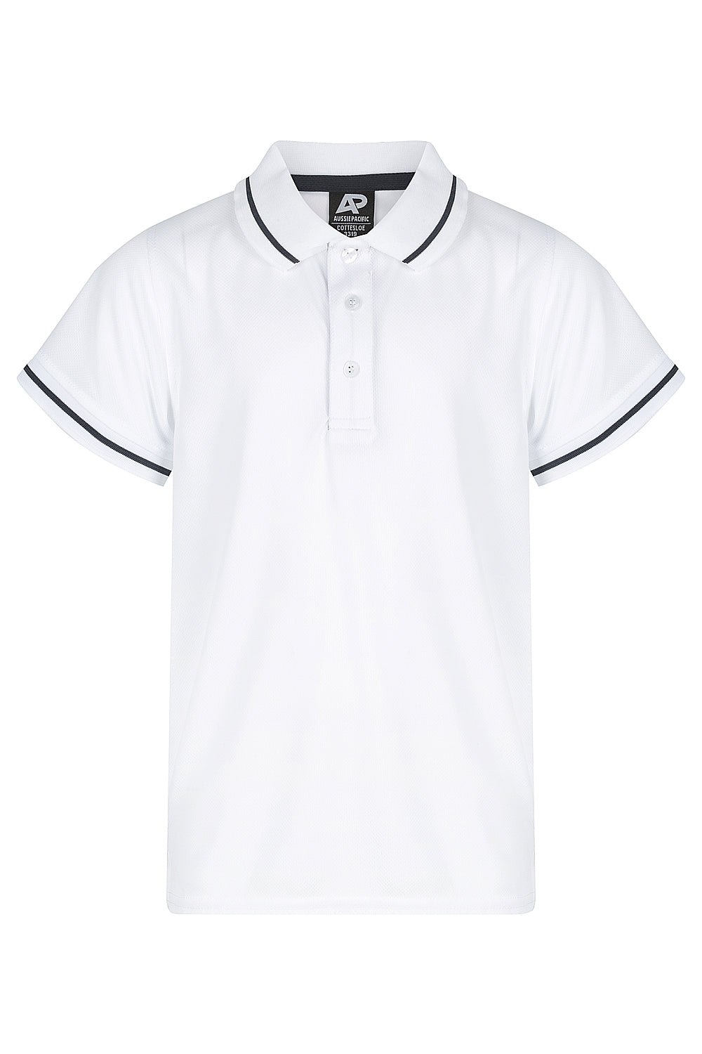 WHITE/NAVY - Cottesloe Kids Polos