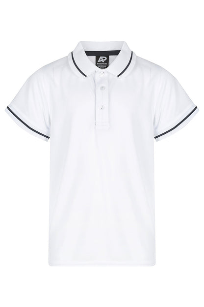 WHITE/NAVY - Cottesloe Kids Polos