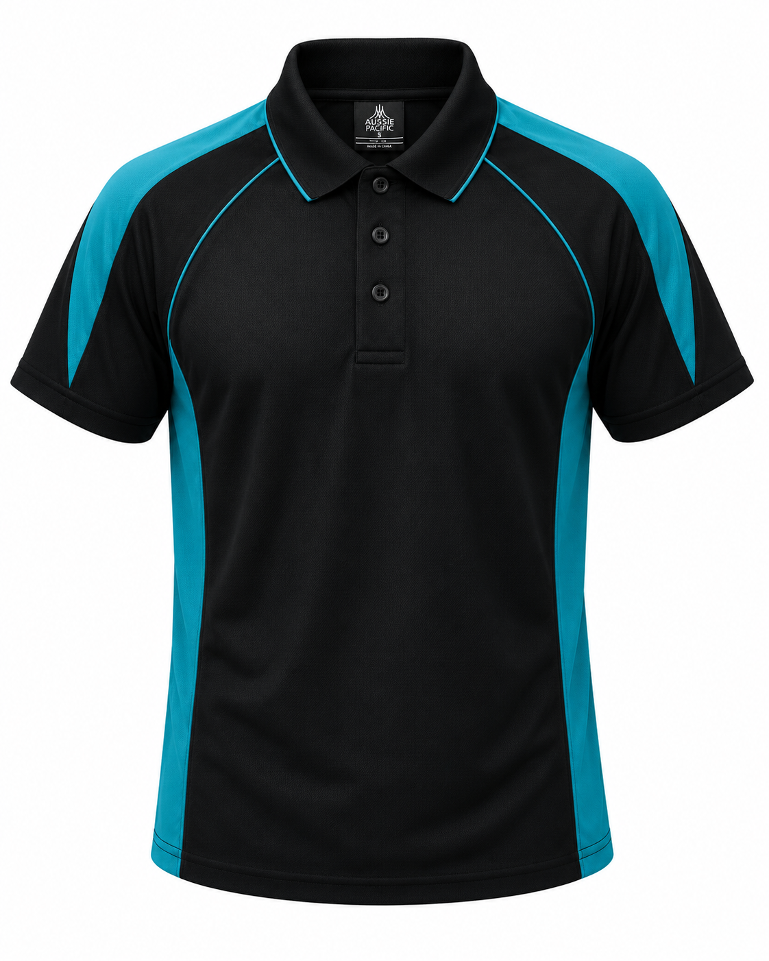 BLACK/TEAL - Premier Mens Polos