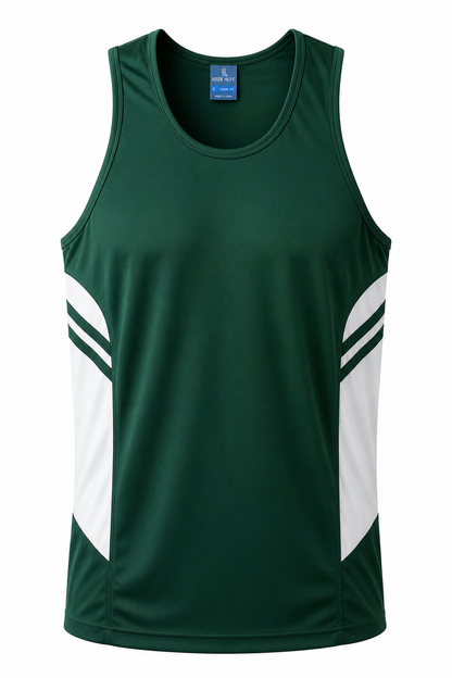 BOTTLE/WHITE - Tasman Mens Singlets