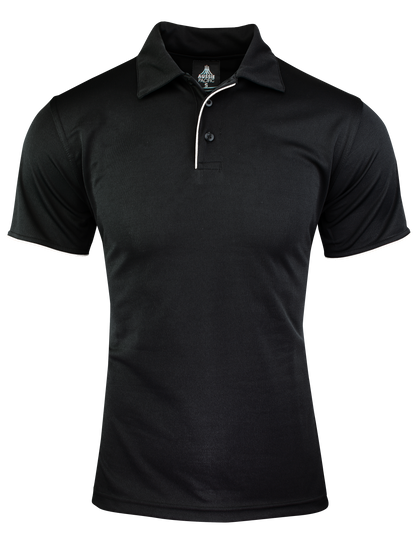 BLACK/WHITE - Yarra Mens Polos
