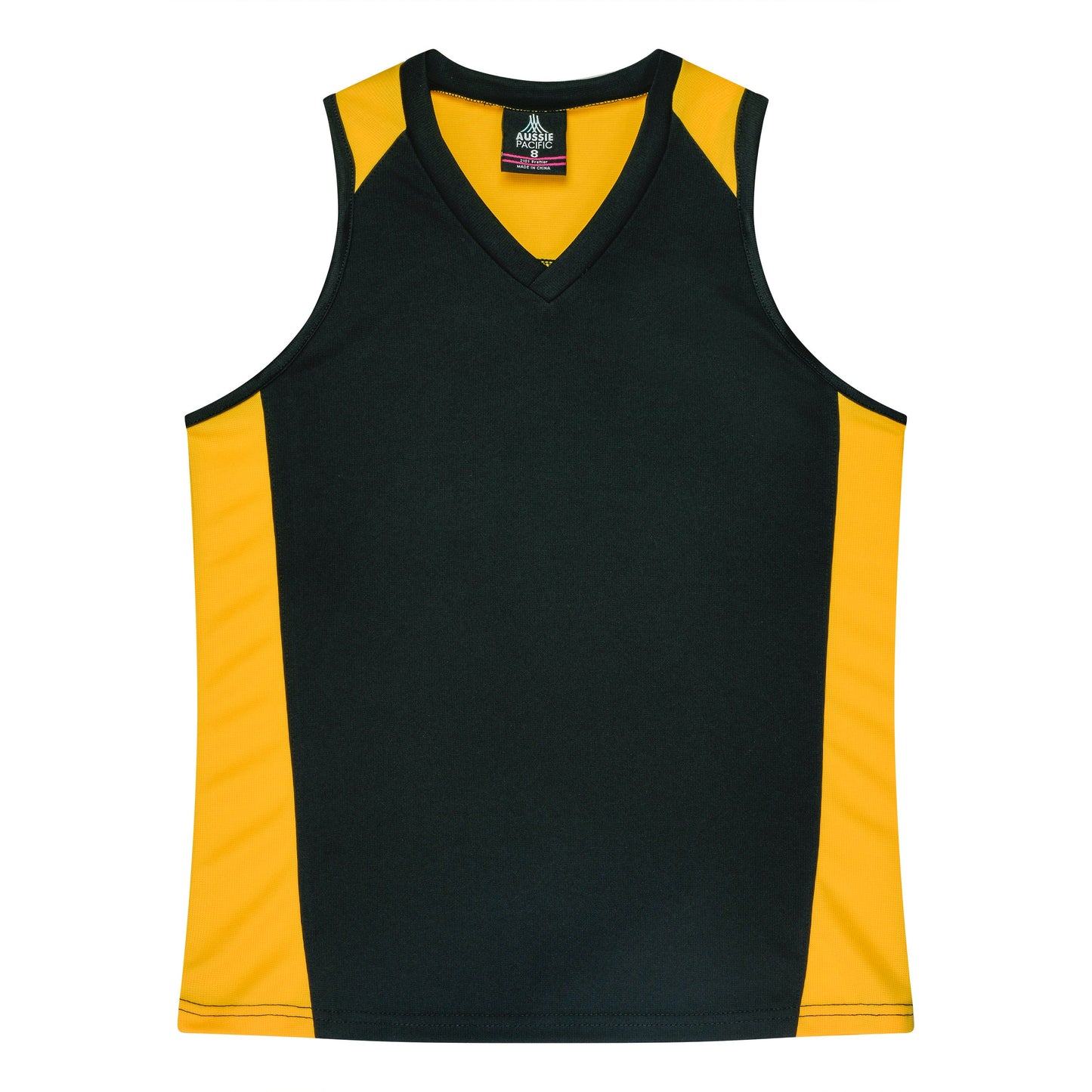 BLACK/GOLD - Premier Lady Singlets