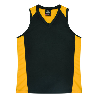 BLACK/GOLD - Premier Lady Singlets