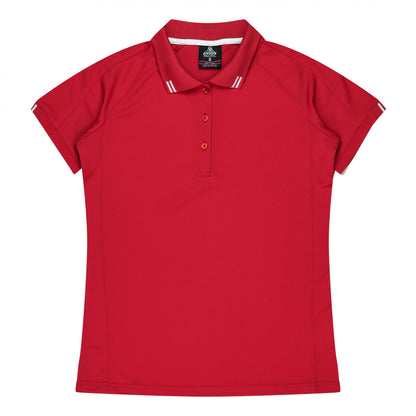 RED/WHITE - Flinders Lady Polos