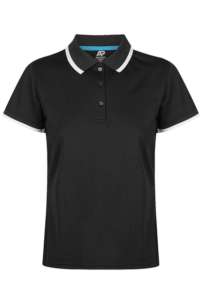 BLACK/WHITE - Portsea Lady Polos