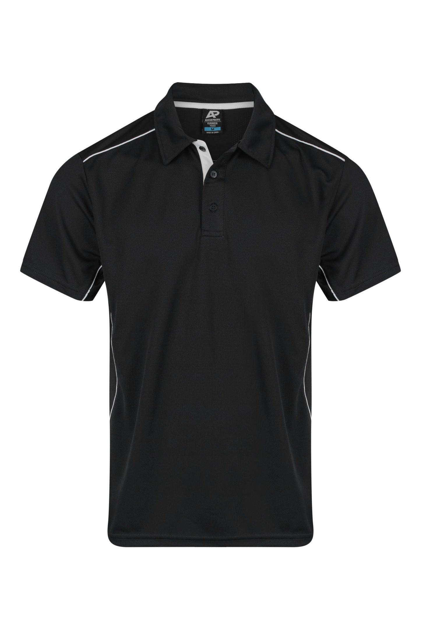 BLACK/WHITE - Kuranda Mens Polos