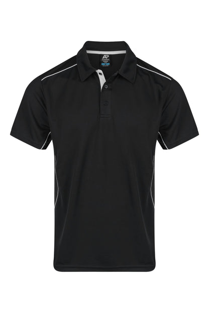 BLACK/WHITE - Kuranda Mens Polos