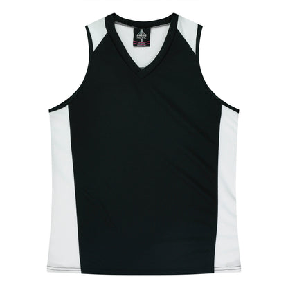 BLACK/WHITE - Premier Lady Singlets