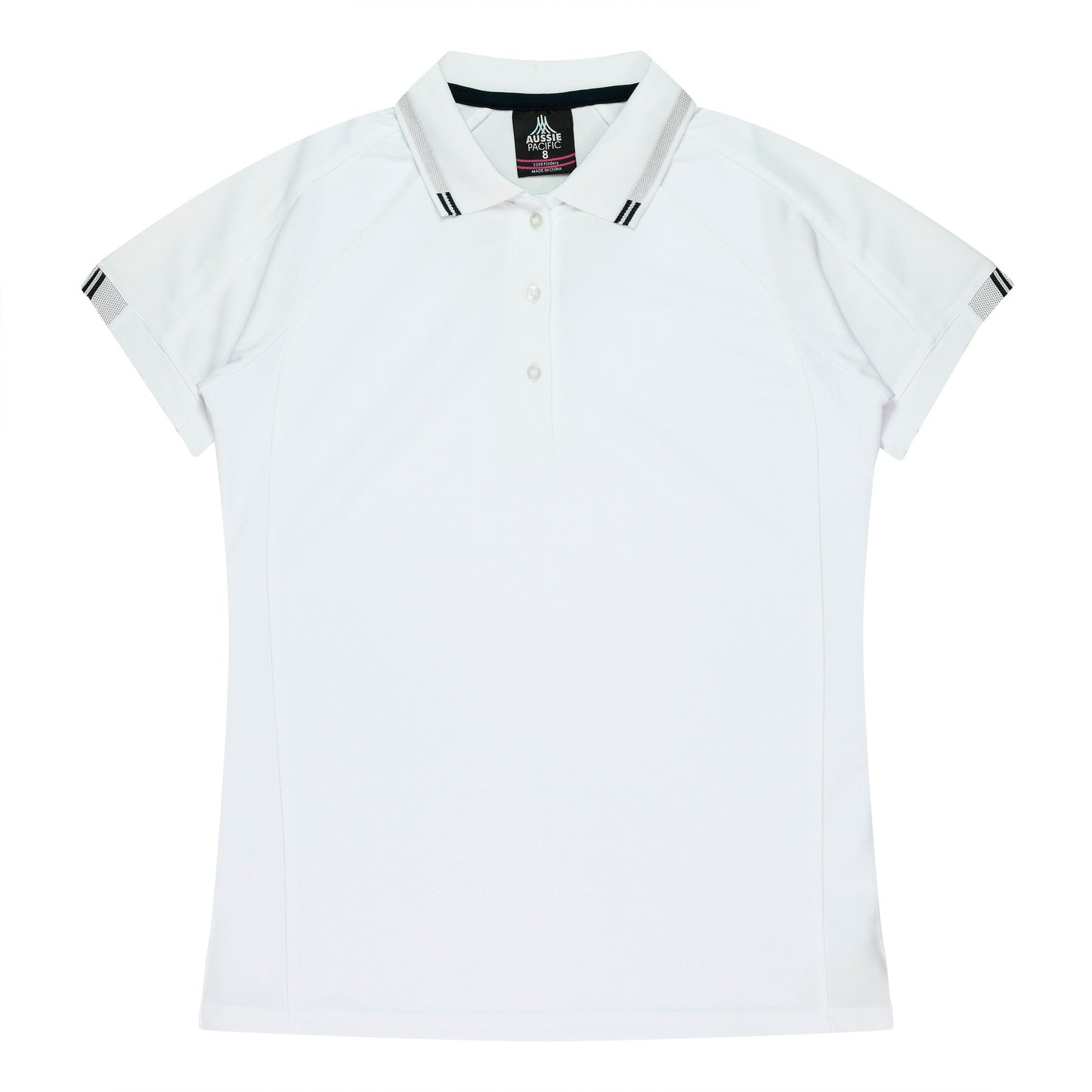 WHITE/BLACK - Flinders Lady Polos