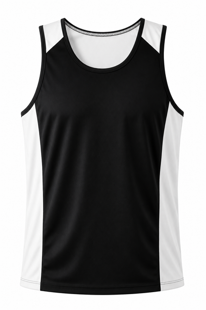 BLACK/WHITE - Premier Mens Singlets